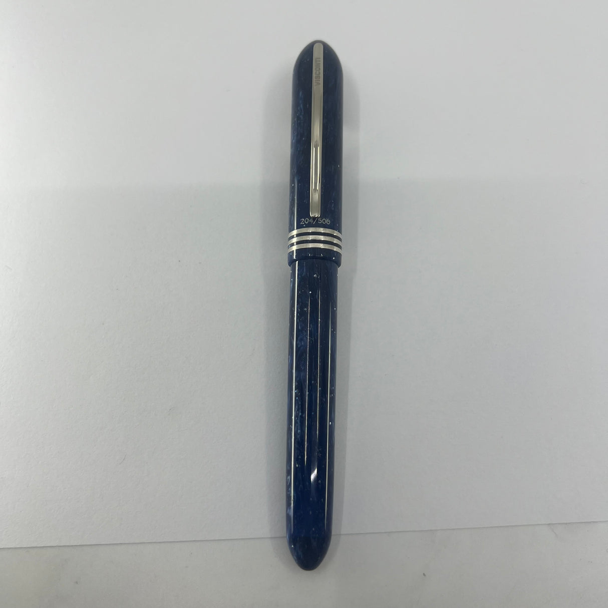 Visconti Amigdala "You & Me" Blue Marbled Limited Edition Fountain Pen - Fine 14kt Gold Nib