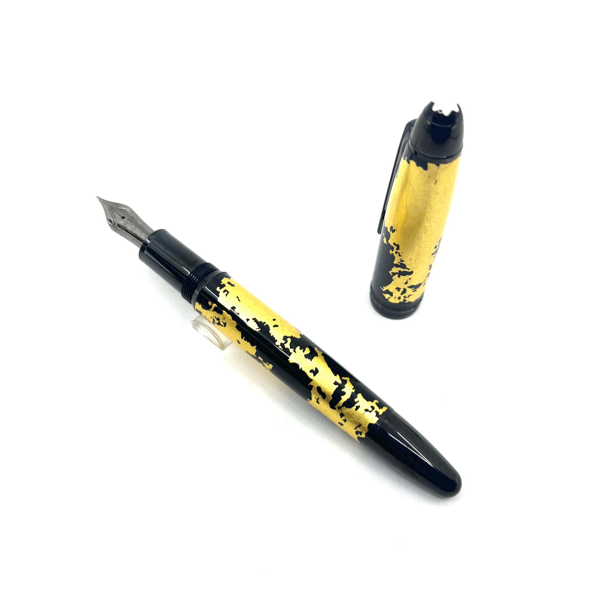 Montblanc Meisterstuck Calligraphy Gold Leaf Solitaire LeGrand Special Edition Fountain Pen - Semi-Flex Fine 18kt Gold Nib