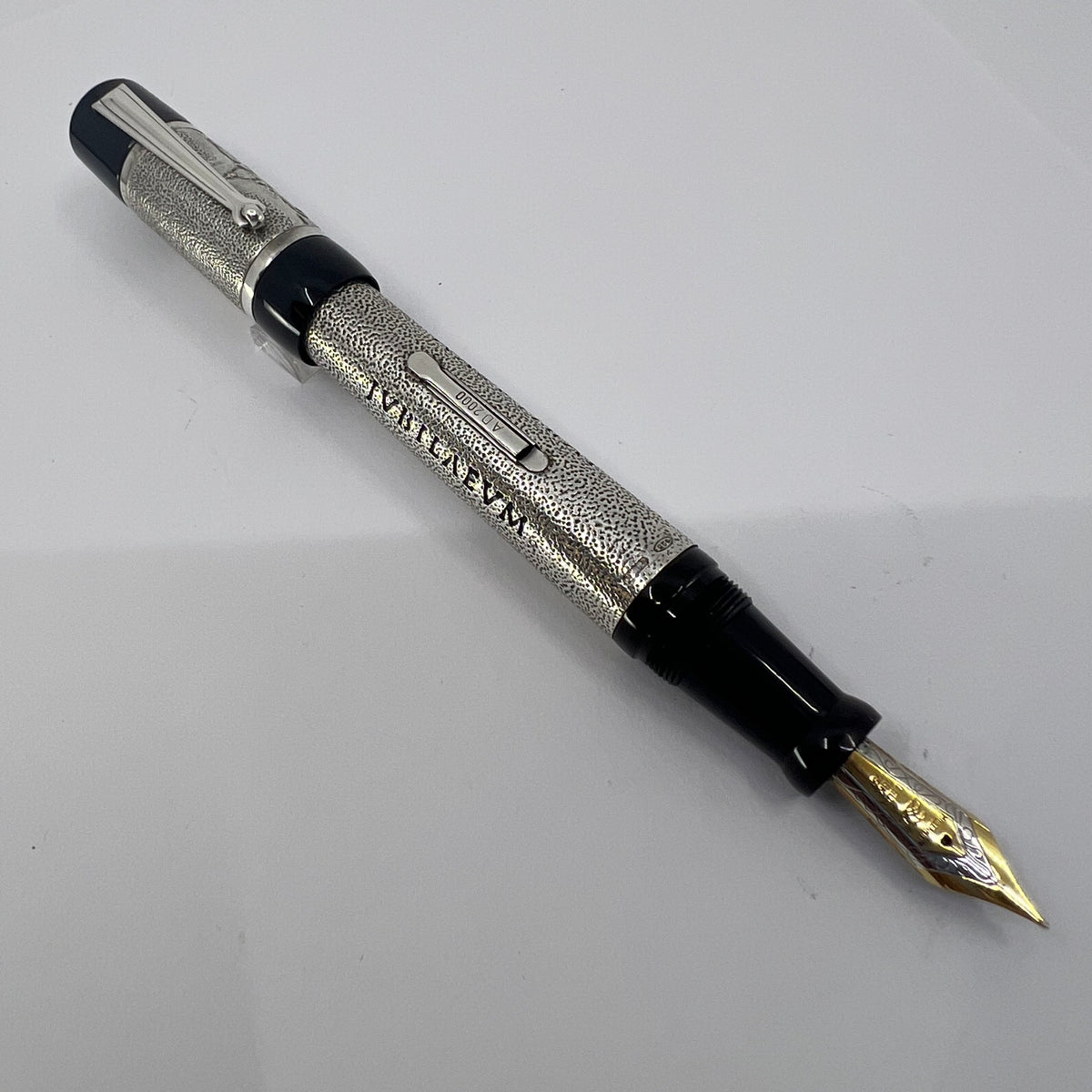 Delta Jubileum Sterling Silver Lever-Fill Limited Edition Fountain Pen - Medium 18kt Gold Nib