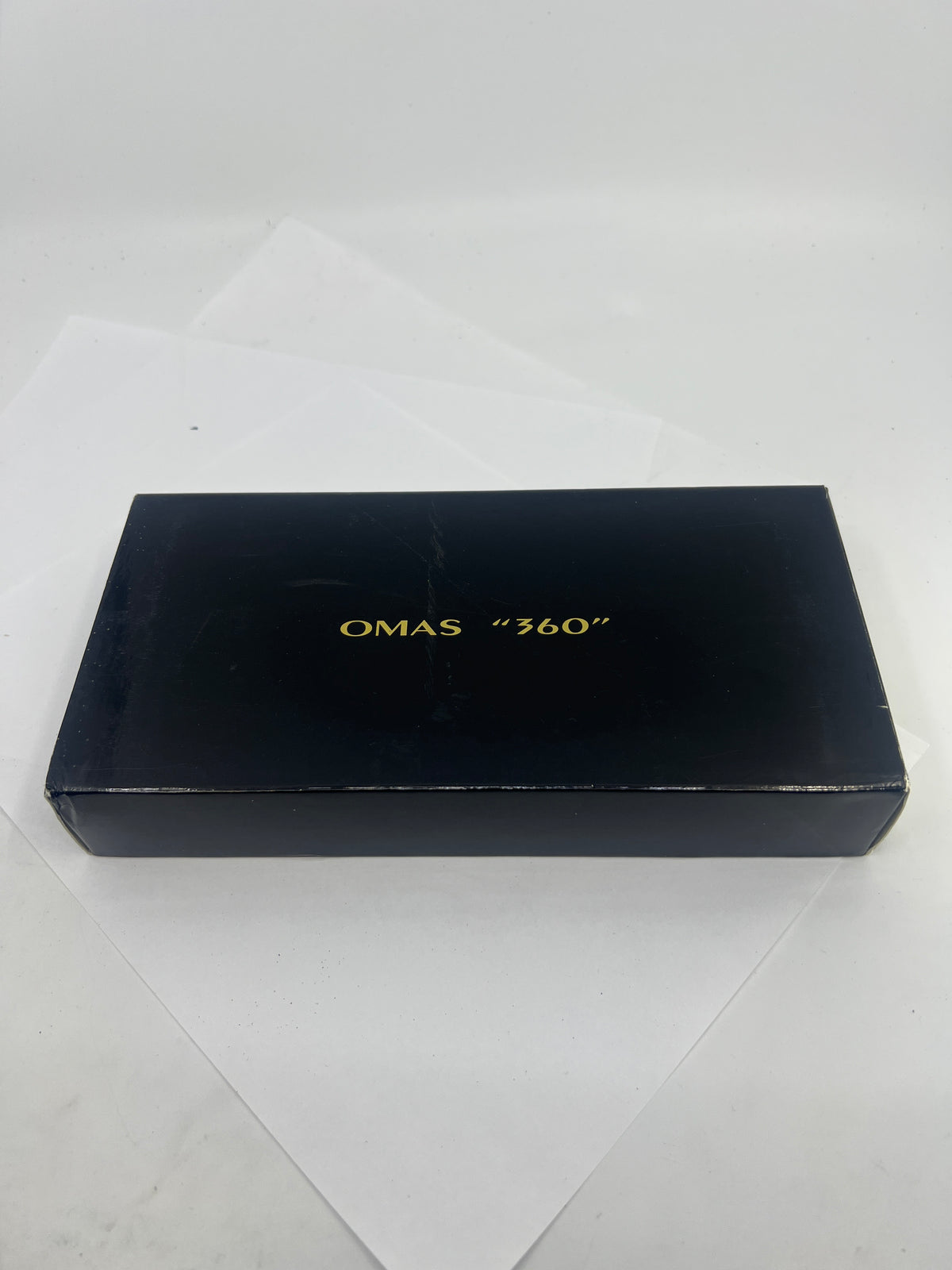 OMAS Oversized Blue/Black #360 Triangulated Fountain Pen - Broad 18kt Gold Nib