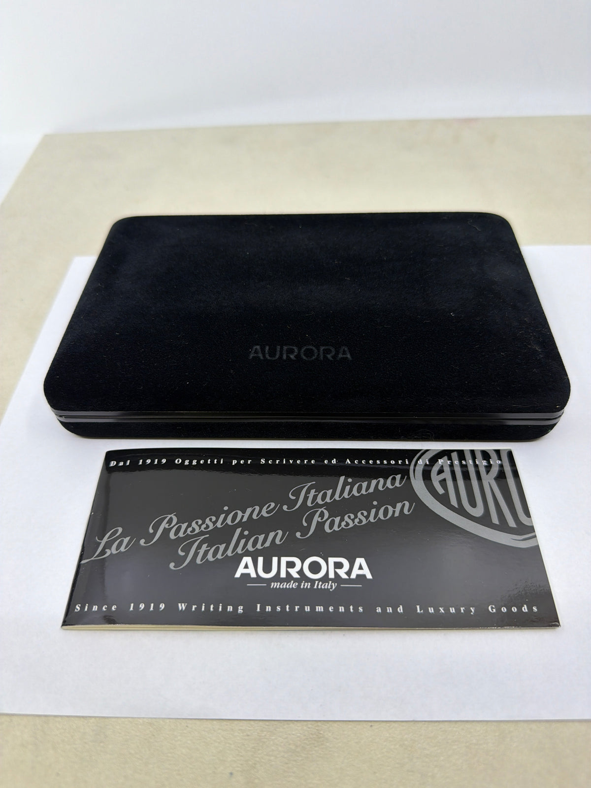 Aurora Burgundy Talentum Chrome Trim Fountain Pen - Fine 14kt Gold Nib - MINT