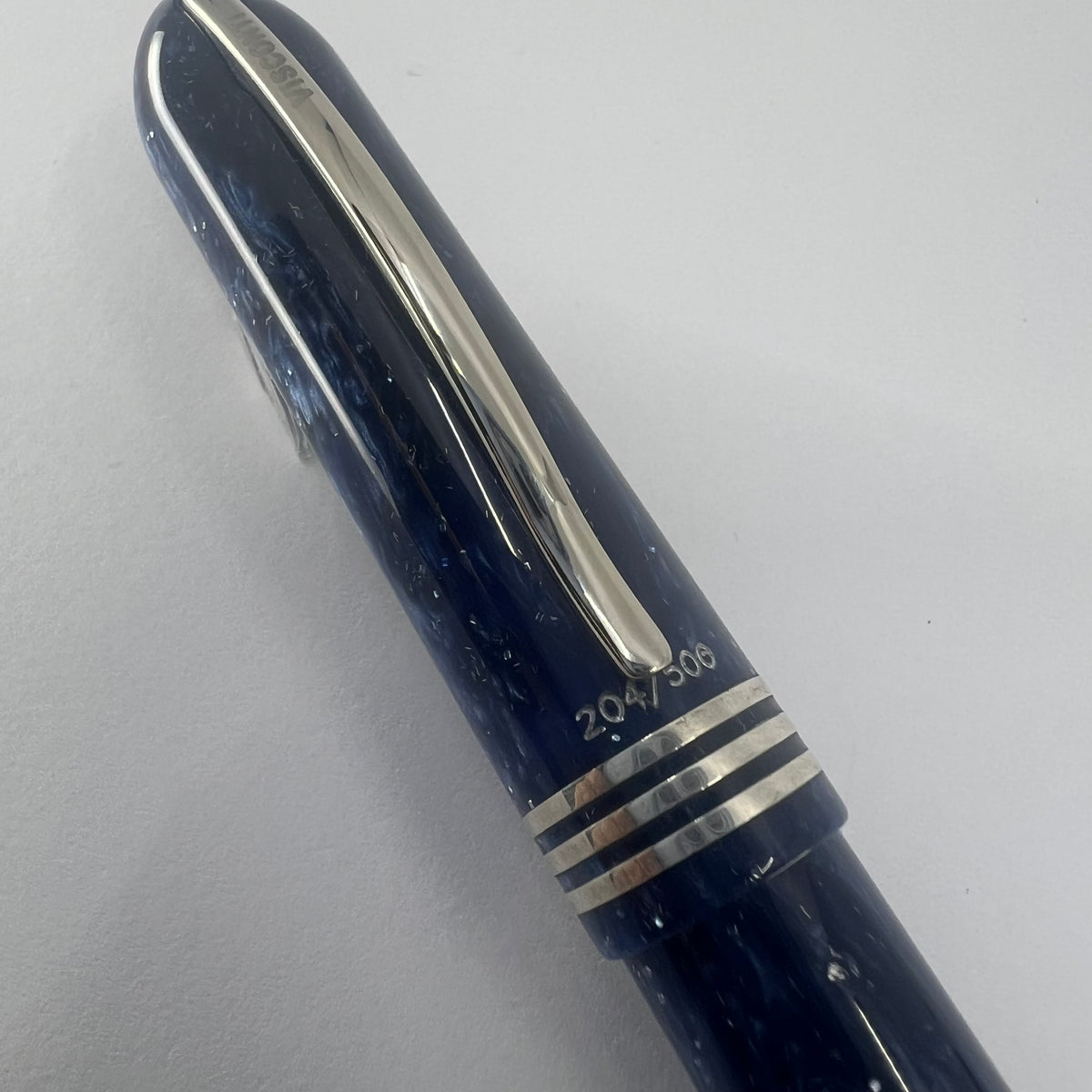 Visconti Amigdala "You & Me" Blue Marbled Limited Edition Fountain Pen - Fine 14kt Gold Nib