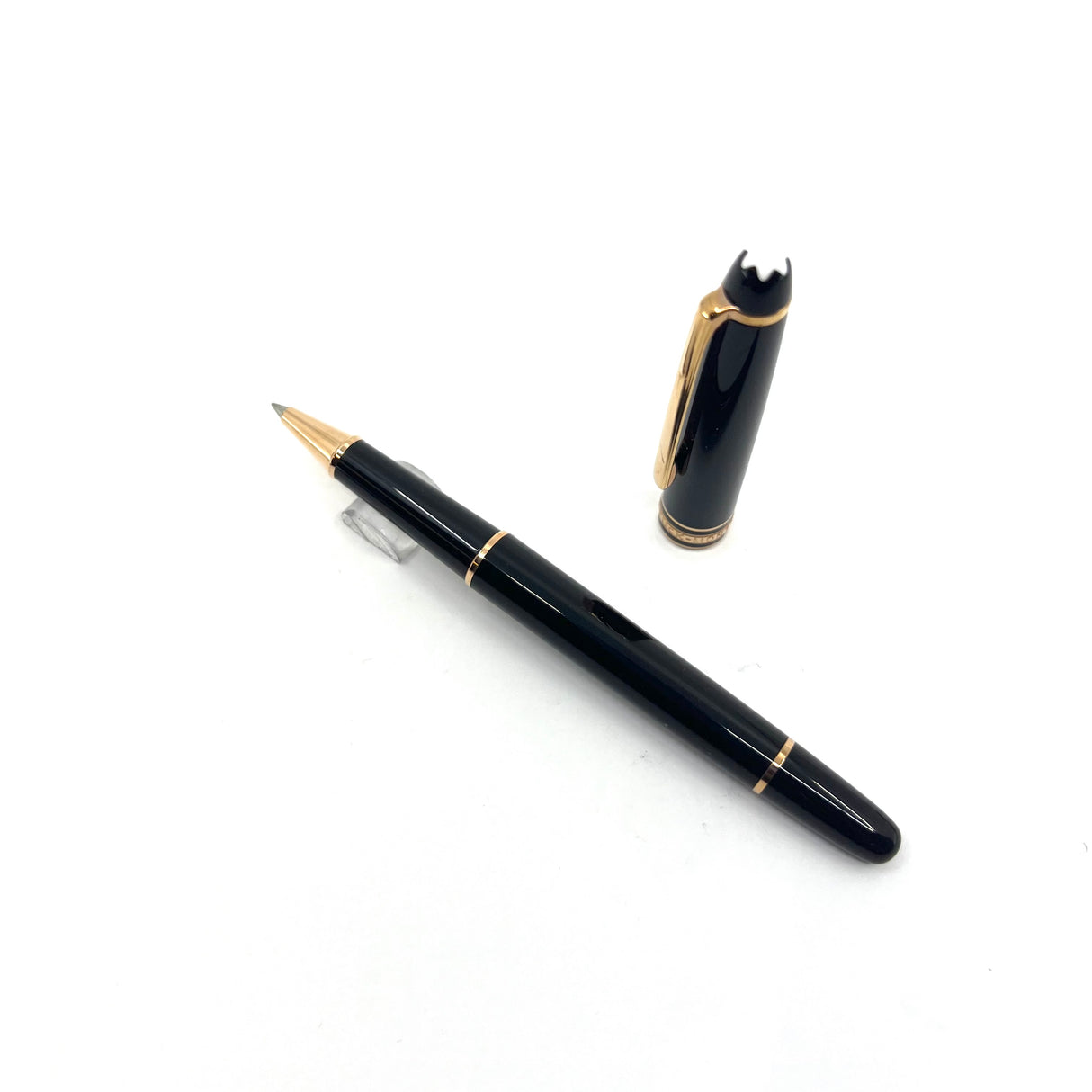 Montblanc Meisterstuck Classique #163 Black Resin Rollerball - Rose Gold-Plated Trim