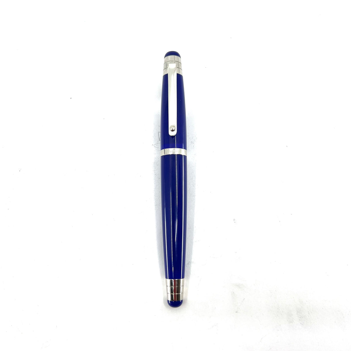 Signum (Italy) Royal Blue Fountain Pen - Broad Stub-like 18kt Gold Nib