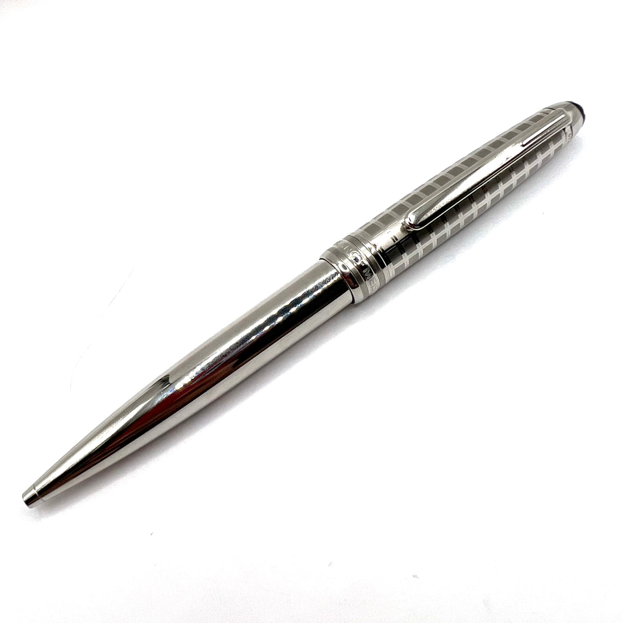 Montblanc Meisterstuck Solitaire Stainless Steel II 164 Ballpoint Pen - Laser Engraved Cap (Copy)