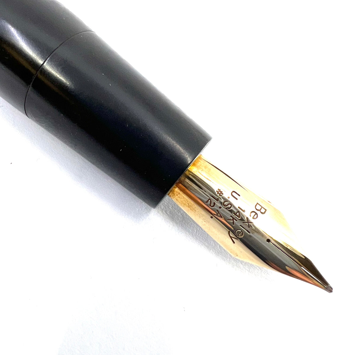 Bexley ULTRA GIANT Limited Edition Black Ebonite Fountain Pen with a Companion Orange Fountain Pen Hidden Inside - Oversized Medium 14kt Gold Nib - Number 00 of 25 that were sold to the Public