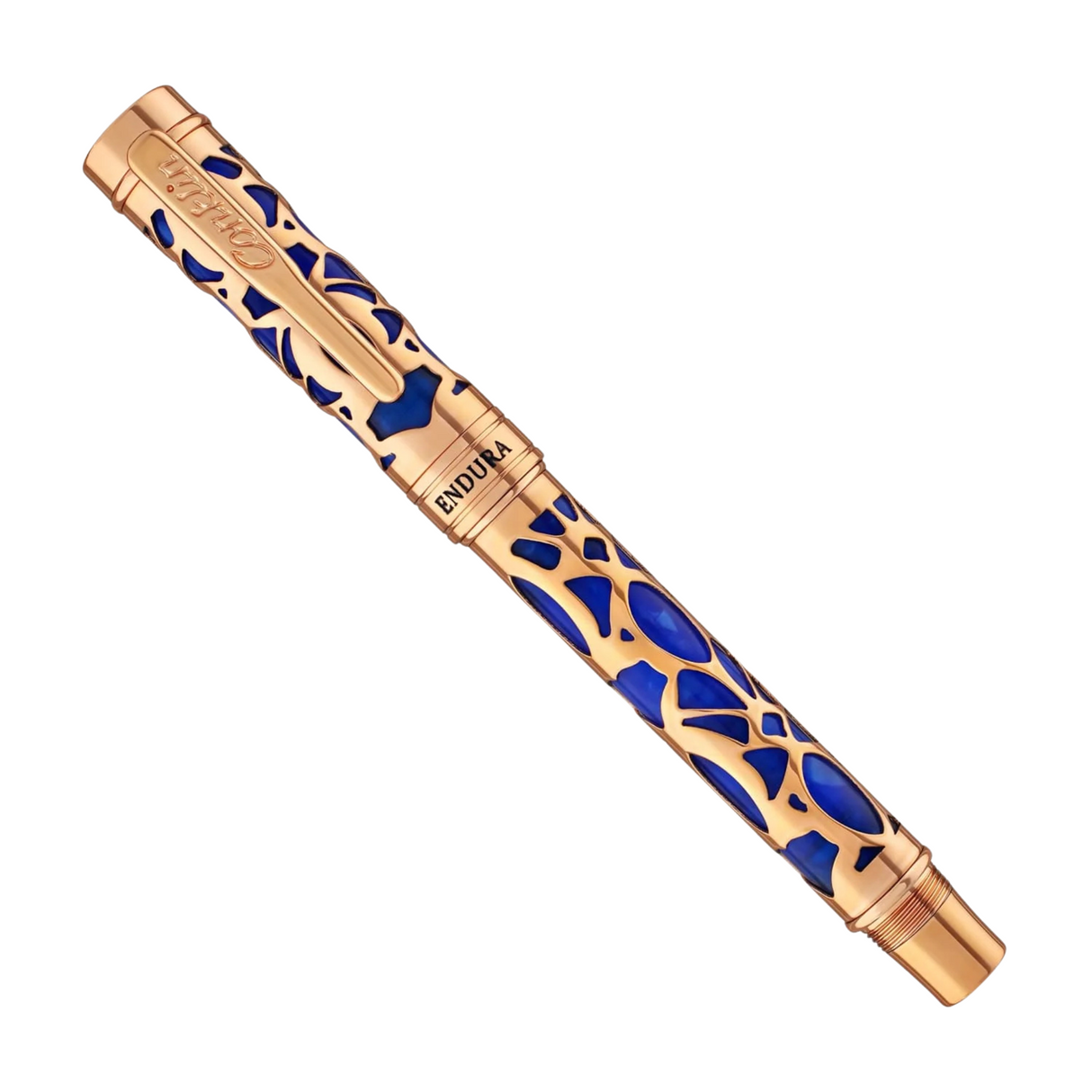 Conklin Endura Deco Crest Blue & Rose Gold Fountain Pen