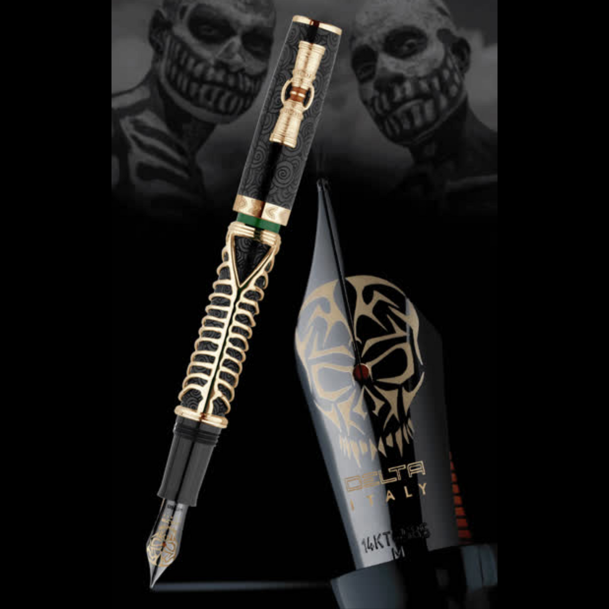 Delta Indigenous People Simbu Silver Trim Fountain pen L.E.