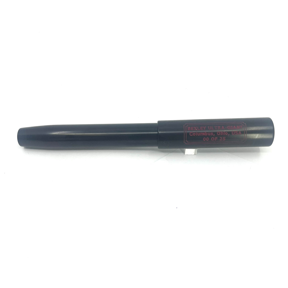 Bexley ULTRA GIANT Limited Edition Black Ebonite Fountain Pen with a Companion Orange Fountain Pen Hidden Inside - Oversized Medium 14kt Gold Nib - Number 00 of 25 that were sold to the Public