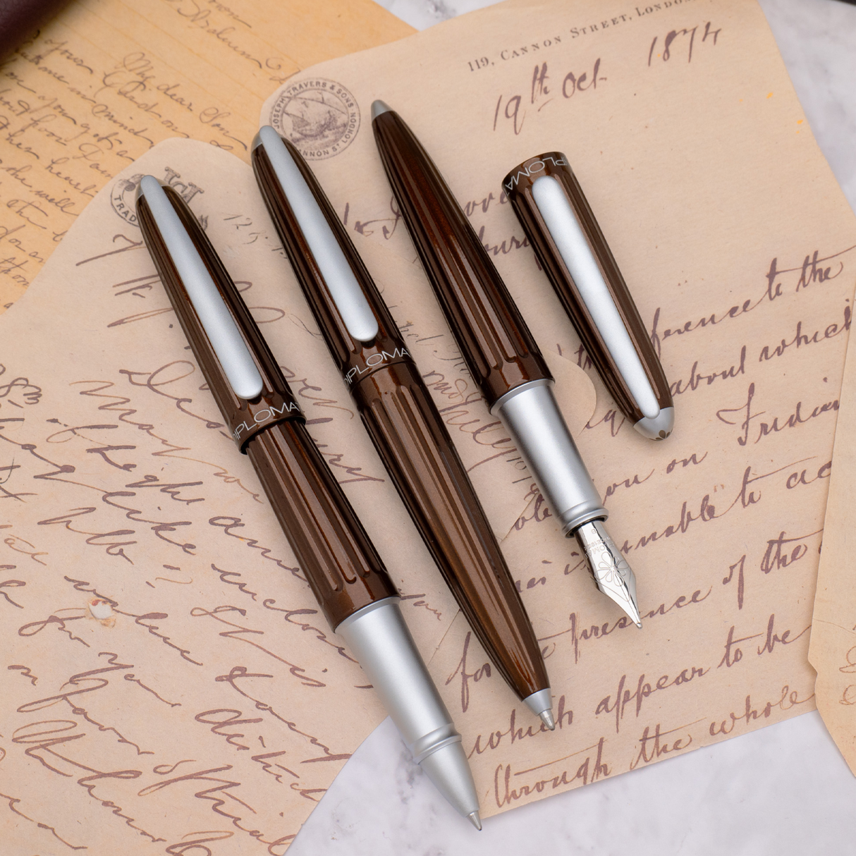 Diplomat Aero Marrakesh Brown Ballpoint Pen