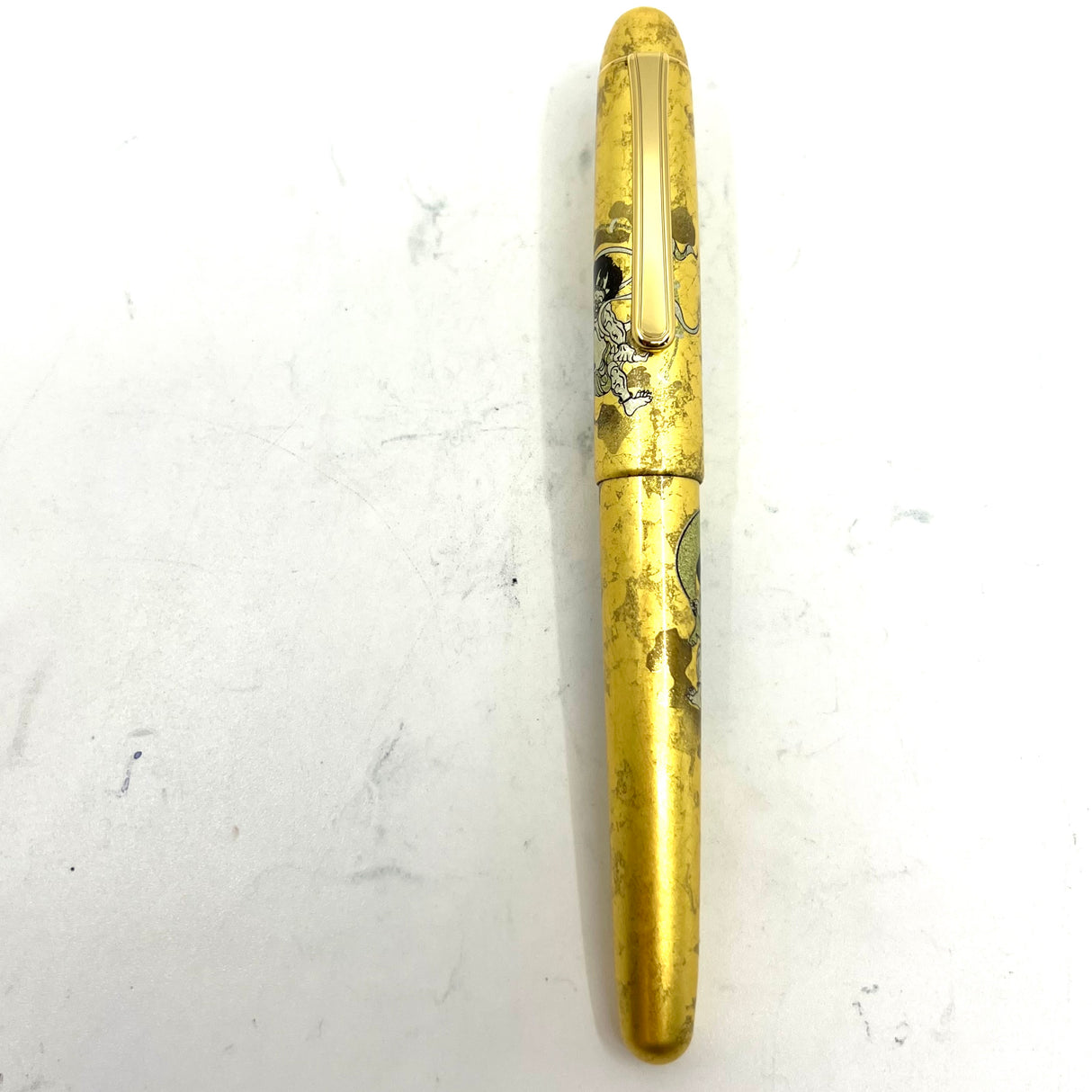 Platinum Gold Leaf Fujin Raijin (Wind God & Thunder God) Fountain Pen