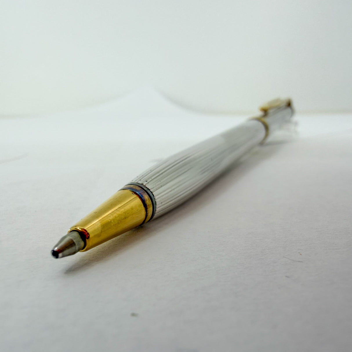 Waterman Gentleman Sterling Silver Ribbed Pattern Ballpoint Pen