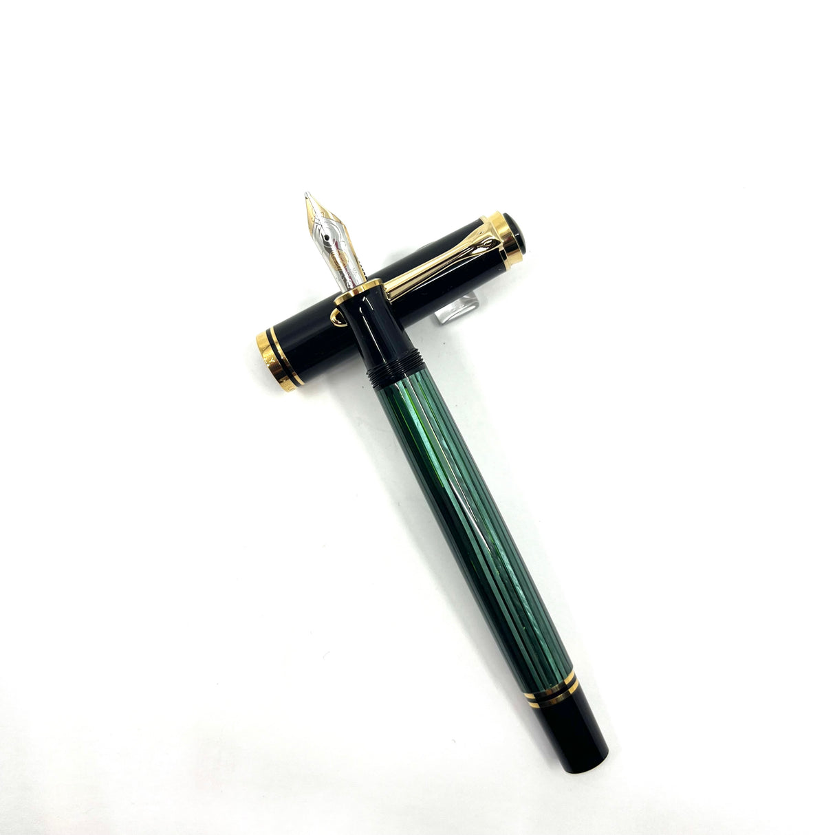 Pelikan M400 Souveran Black & Green Striped Fountain Pen