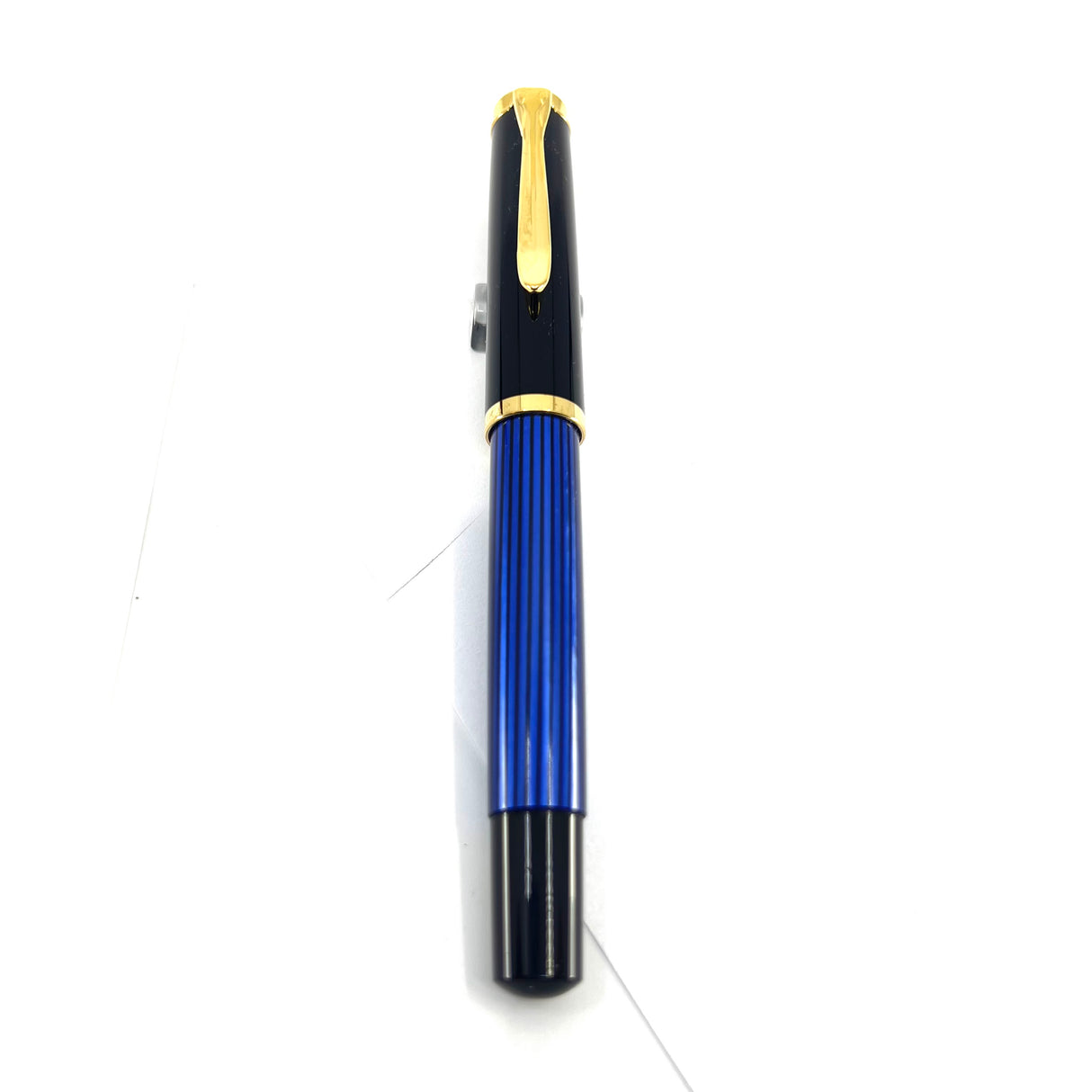 Pelikan Early M400 Black/Blue Striped Fountain Pen - Medium 14kt Gold Nib