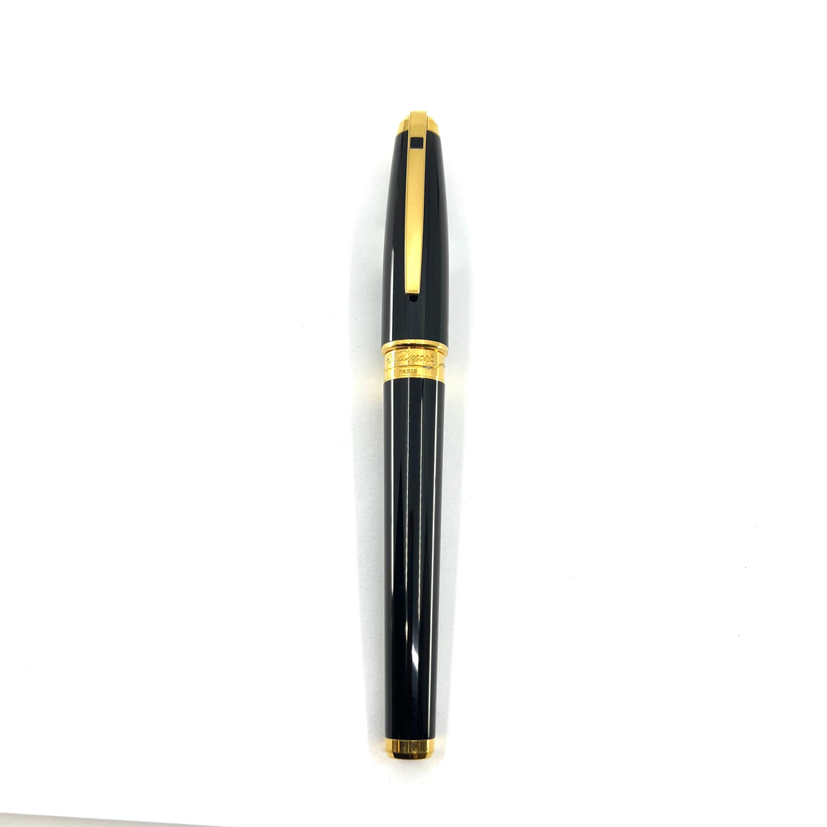S. T. Dupont Largest Size Orpheo Black Laque de Chine Fountain Pen - Broad Stub 18kt Gold Nib