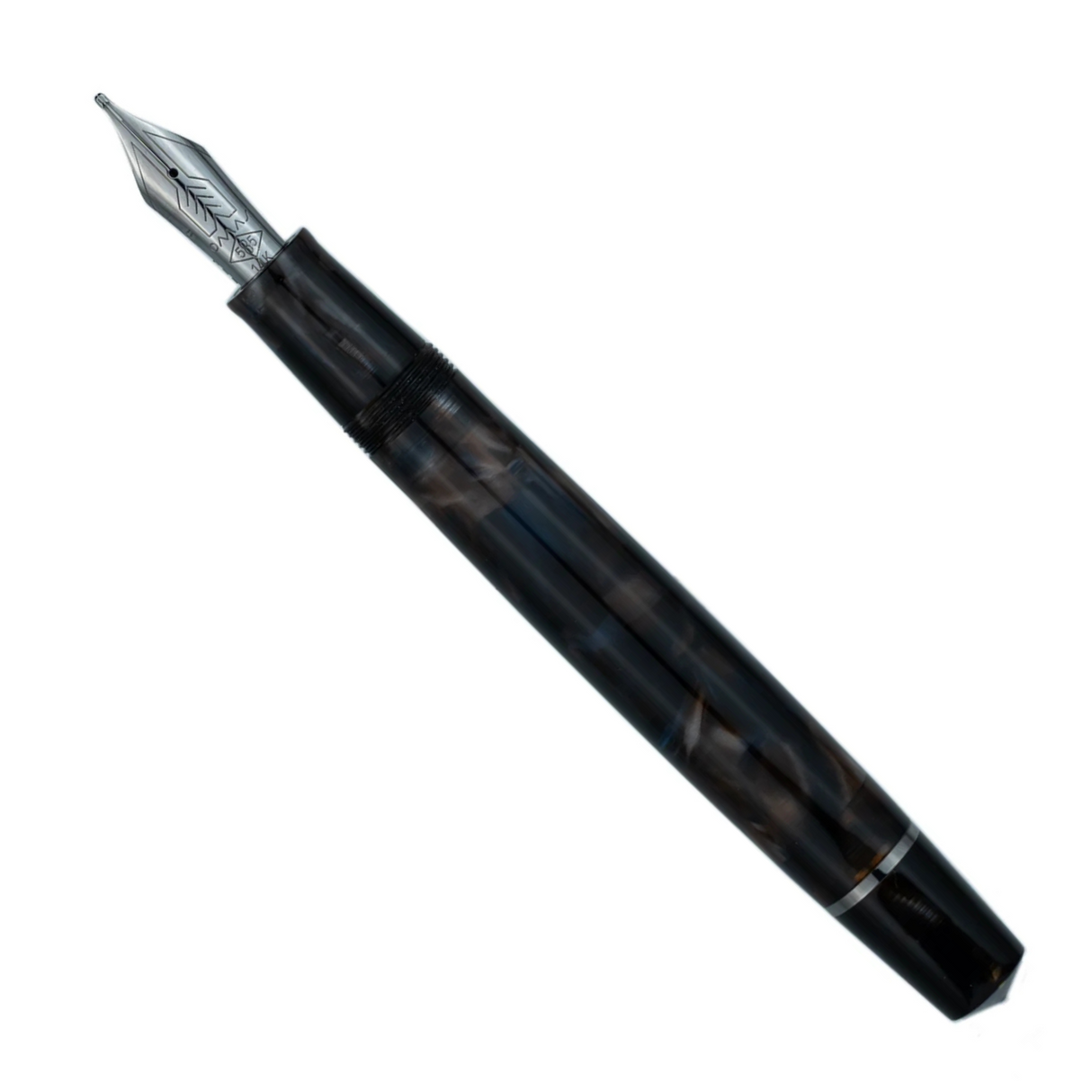 OMAS Bologna Fountain Pen Galassia Ruthenium Trim