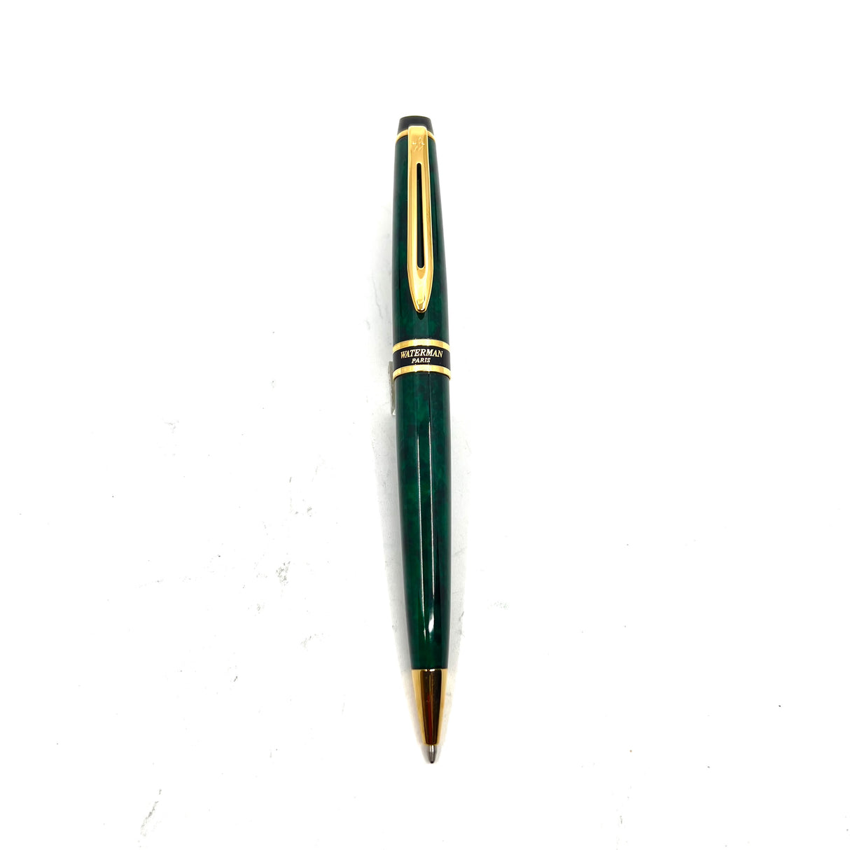 Waterman Expert Green/Black Marbled Ballpoint Pen