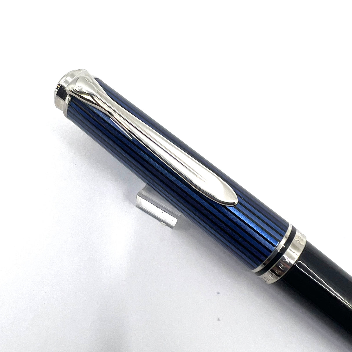 Pelikan K805 Blue Striped Ballpoint Pen/Platinum Plated Trim