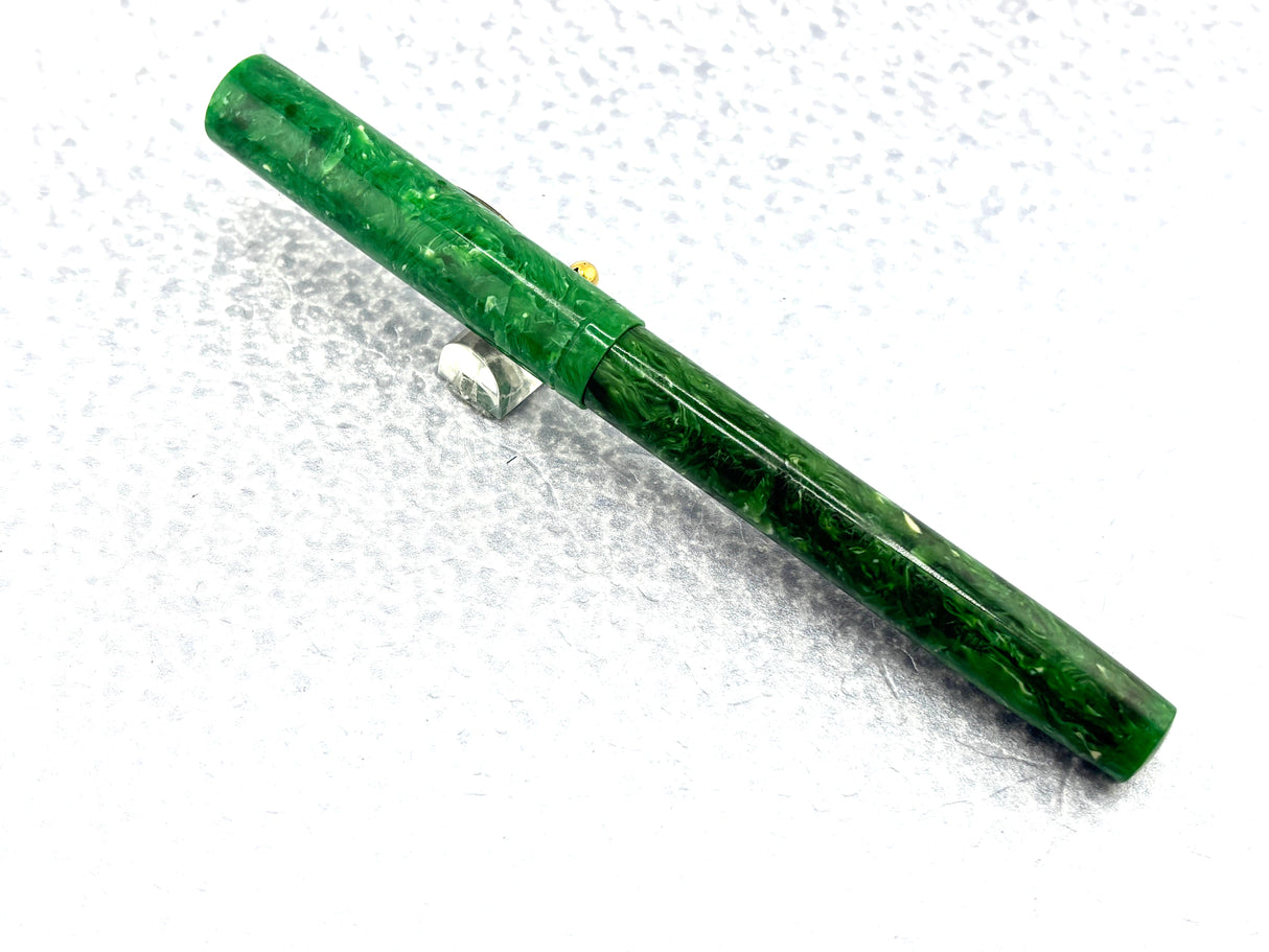 Aikin Lambert New York "Mercantile" Jade Green Celluloid - Fountain Pen