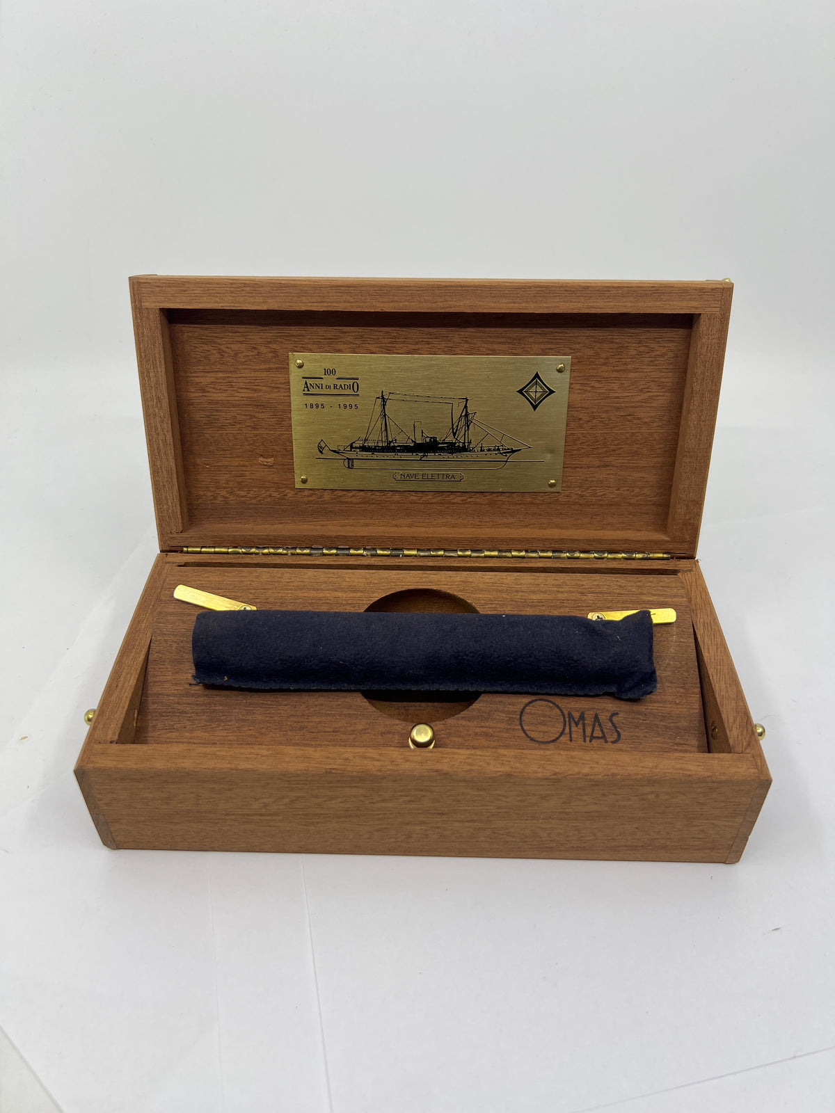 OMAS Dark Blue Marconi Limited Edition Fountain Pen - Fine 18kt Gold Nib