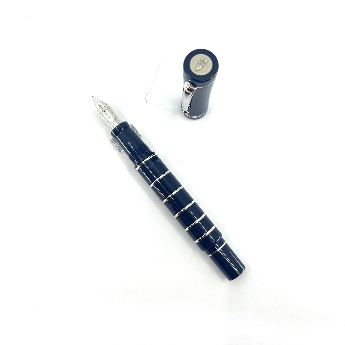 Delta Blue "Circle of Life" Fountain Pen - Fine 14kt Gold Nib
