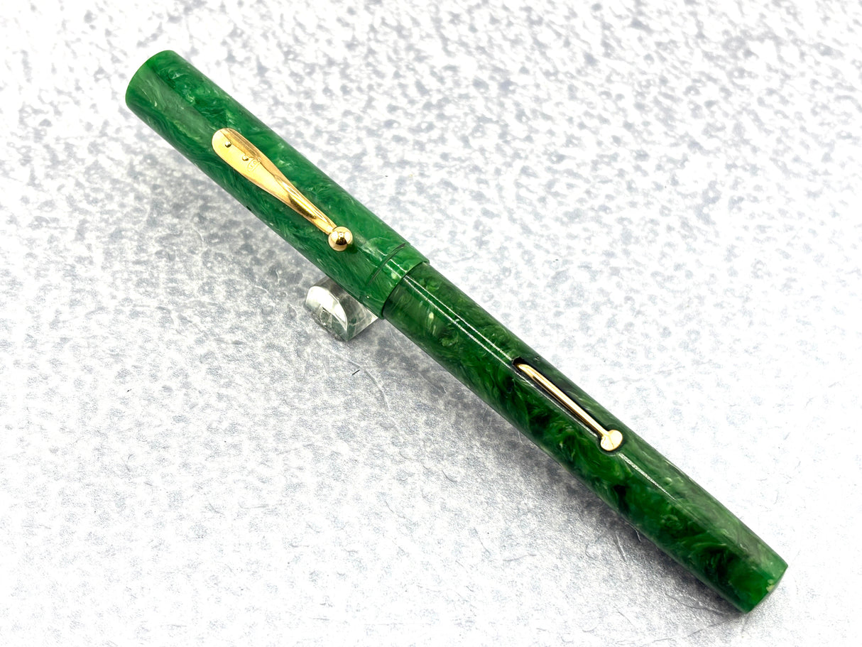 Aikin Lambert New York "Mercantile" Jade Green Celluloid - Fountain Pen