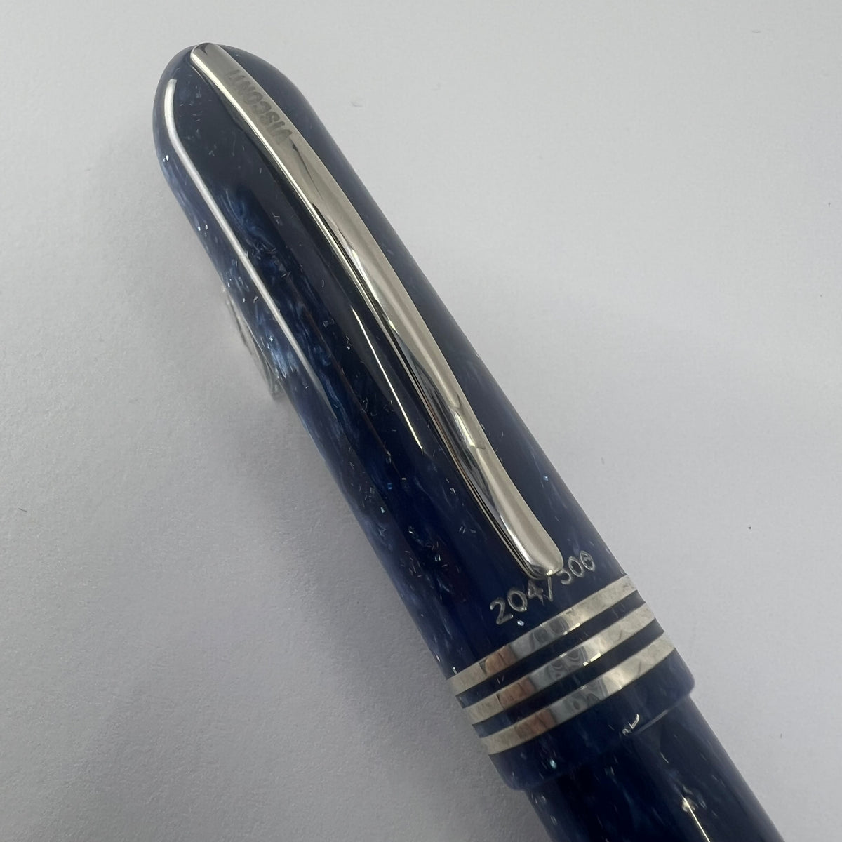Visconti Amigdala "You & Me" Blue Marbled Limited Edition Fountain Pen - Fine 14kt Gold Nib