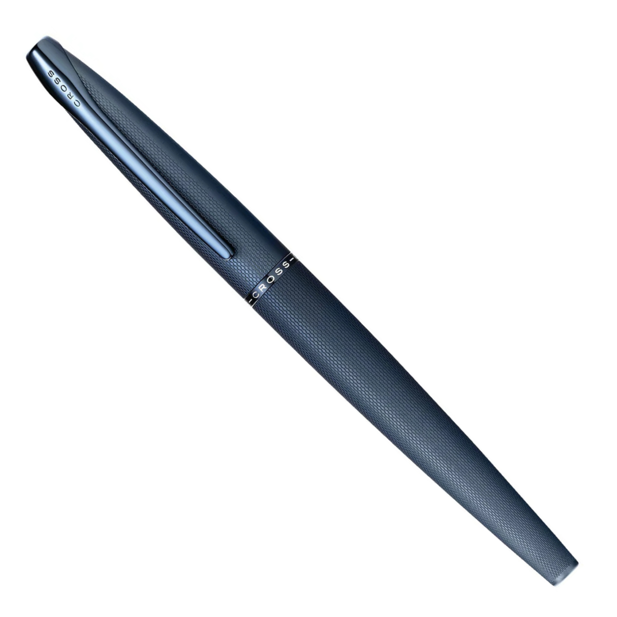 Cross ATX® Sandblasted Dark Blue PVD Etched Diamond Pattern with Polished Dark Blue PVD Fountain Pen