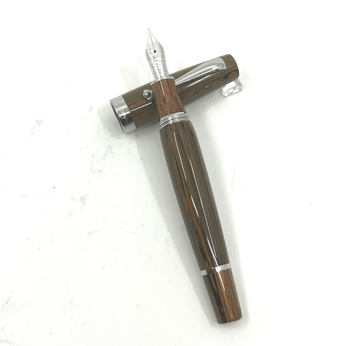 Montegrappa Miya Brown Ripple Ebonite Limited Edition Fountain Pen