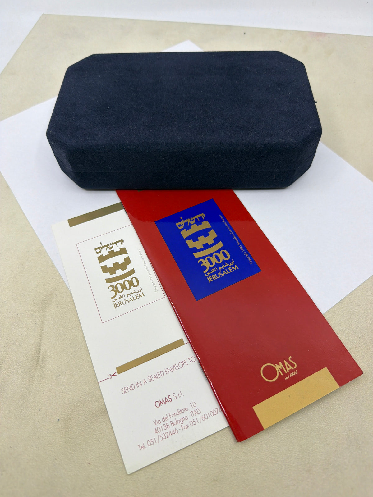 OMAS Jerusalem 3000 Red Terracotta Vegetal Resin Special Edition Fountain Pen - Medium 18kt Gold Nib