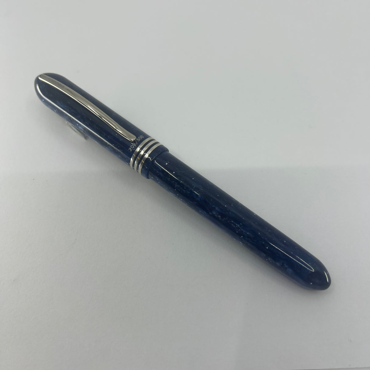Visconti Amigdala "You & Me" Blue Marbled Limited Edition Fountain Pen - Fine 14kt Gold Nib