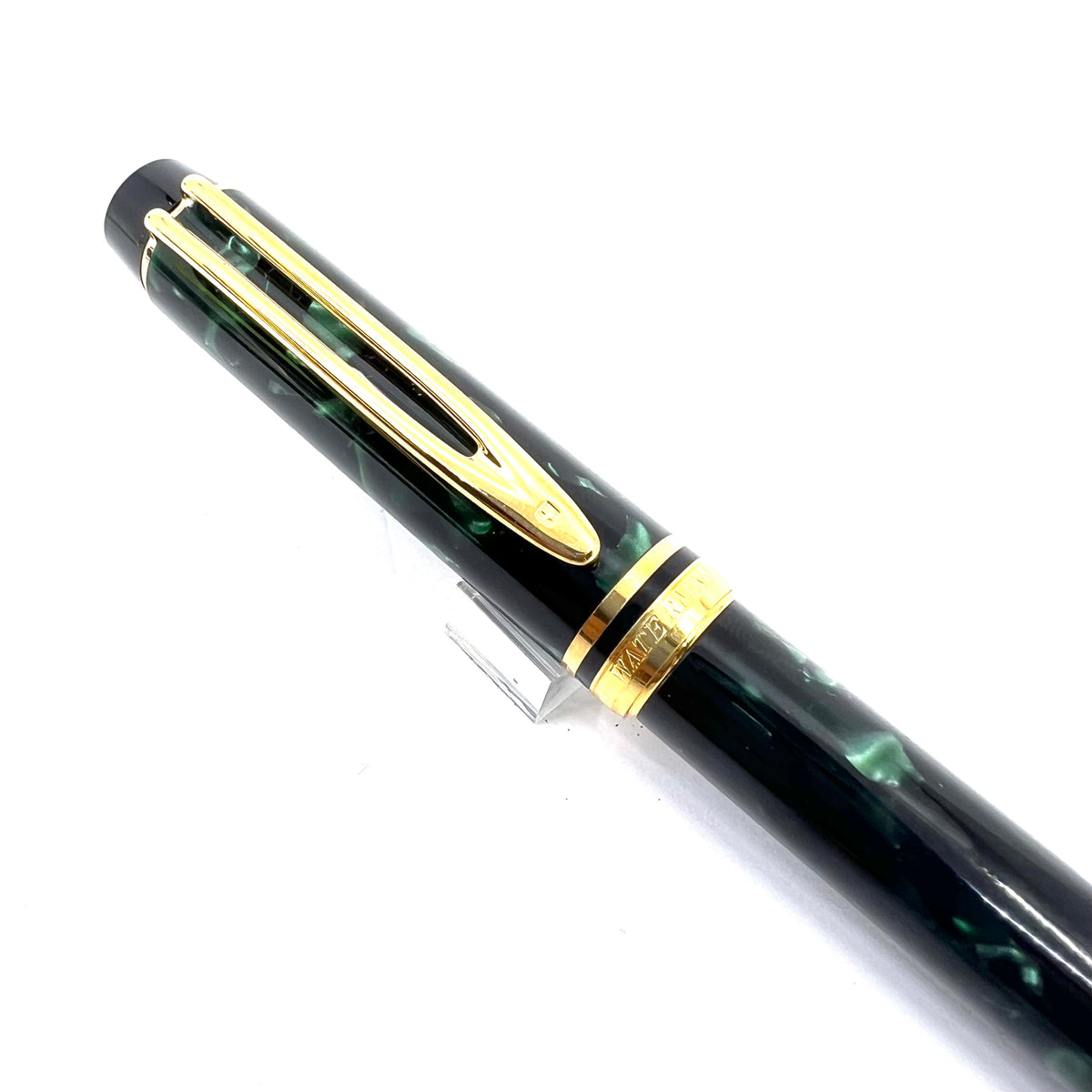 Waterman Rhapsody Marbled Mineral Green Fountain Pen - Fine 18kt Gold Nib