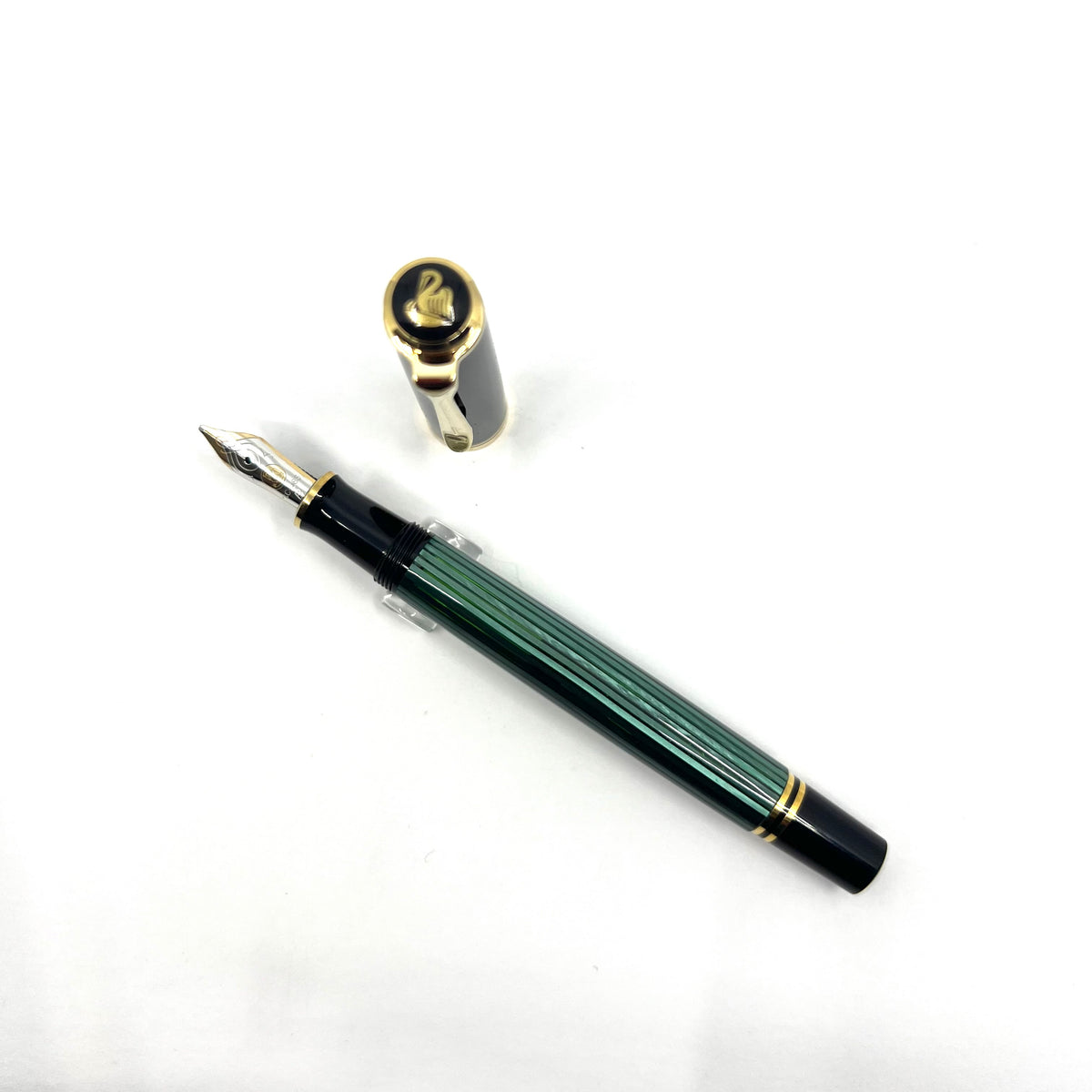 Pelikan M400 Souveran Black & Green Striped Fountain Pen