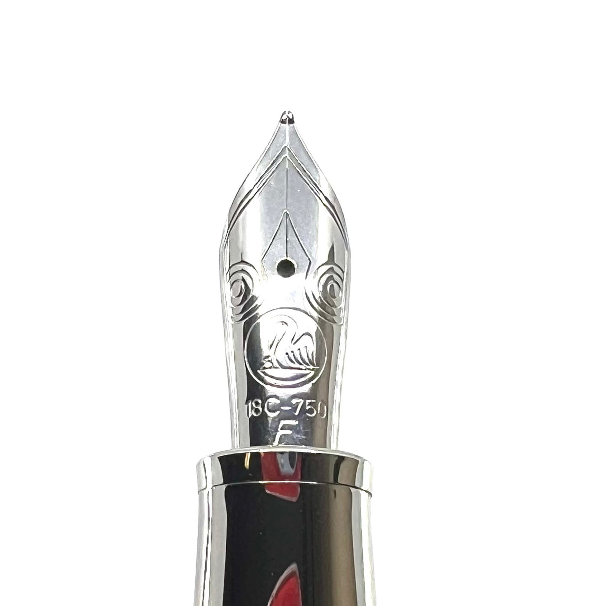 Pelikan M7005 Majesty Fountain Pen - Black Cap/Sterling Silver Barrel - Fine 18kt Gold Nib