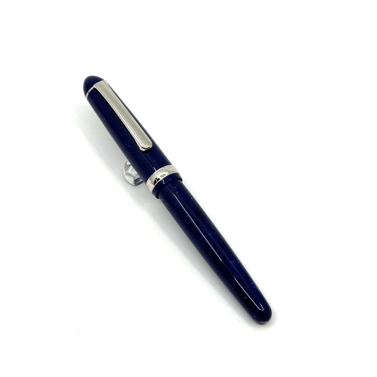 Platinum Pen Co. #3776 Celluloid Midnight Blue Ocean Fountain Pen - Broad 14kt Gold Nib