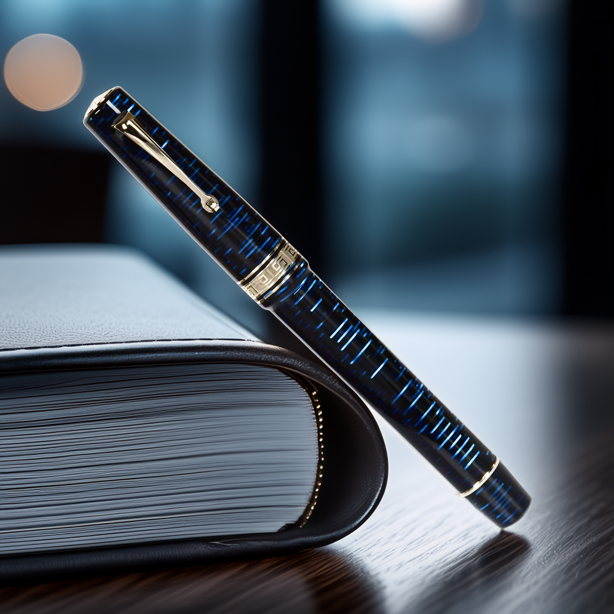 ASC Bologna Extra Blue "Wall Street" Skyscraper Limited Edition Fountain Pen Collection