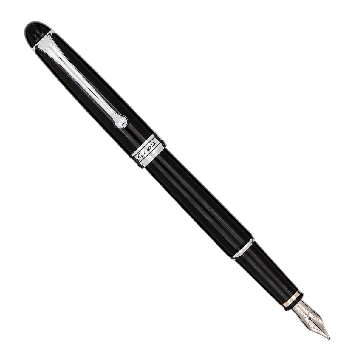 Aurora 88 Black with Nikargenta Trim - Fountain Pen (Small)