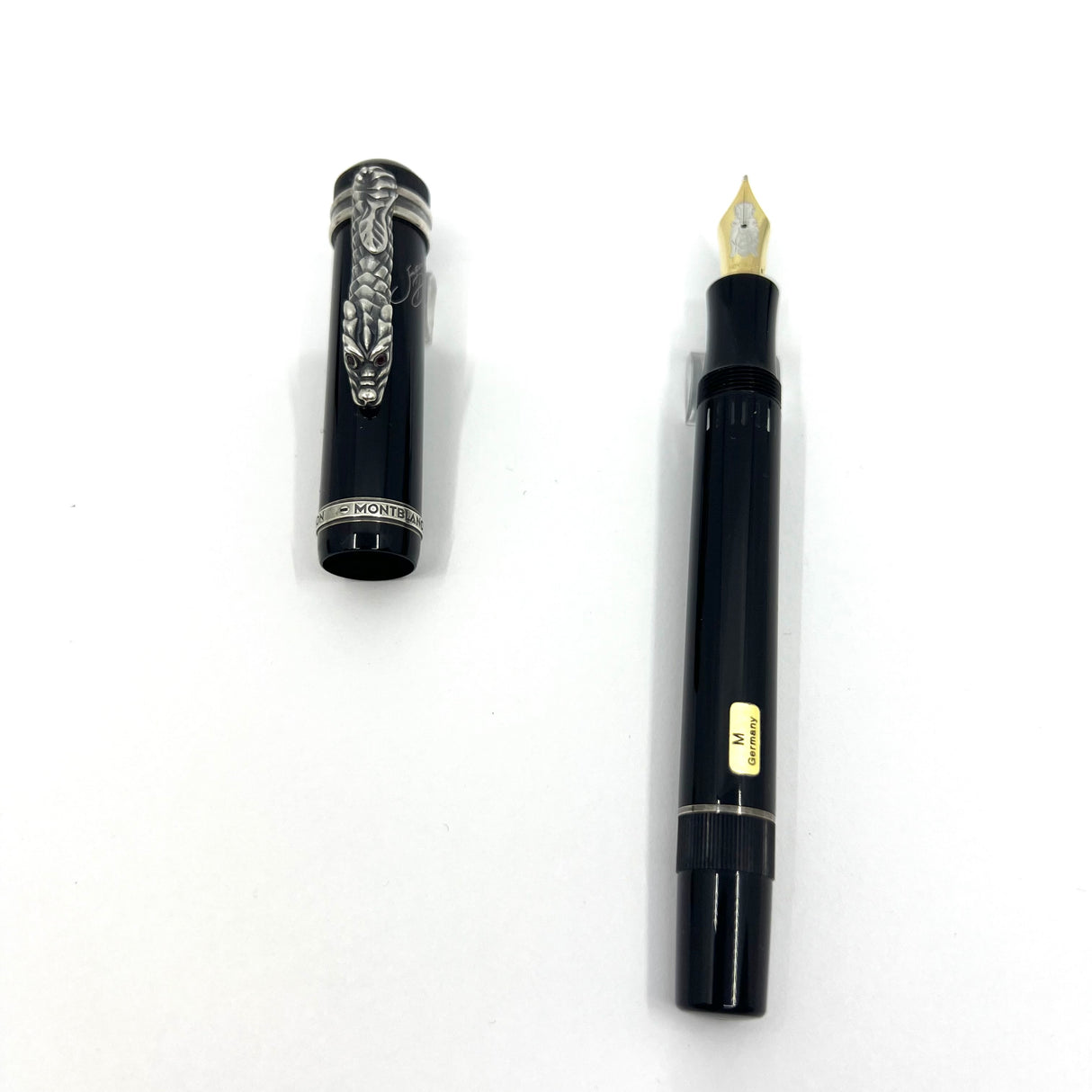 Montblanc Imperial Dragon Sterling Silver Limited Edition Fountain Pen-Medium 18kt Gold Nib