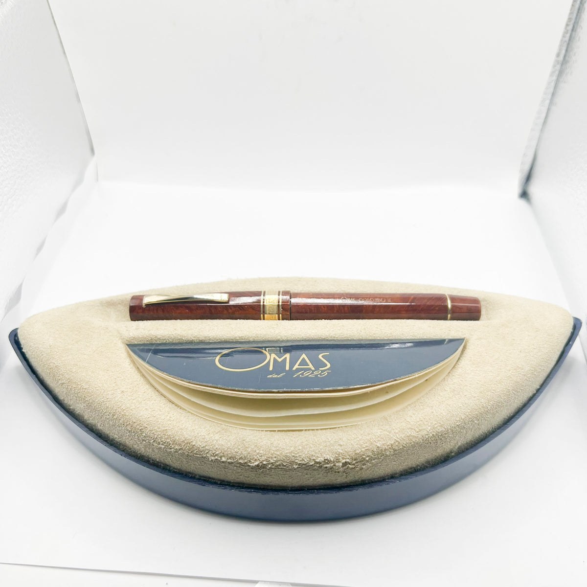 OMAS Cristoforo Colombo II Briar Wood Senior Paragon Fountain Pen - Medium 18kt Gold Nib