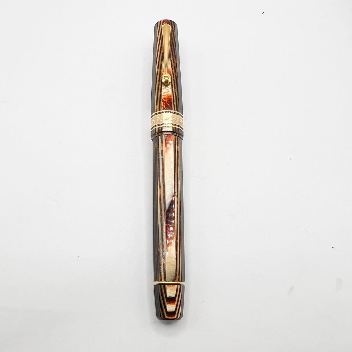 OMAS Paragon Exquisite Bronze Arco Celluloid Senior Size Rollerball Circa 1990's