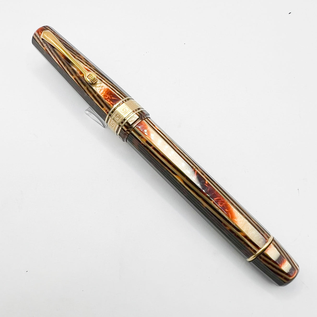 OMAS Paragon Exquisite Bronze Arco Celluloid Senior Size Rollerball Circa 1990's