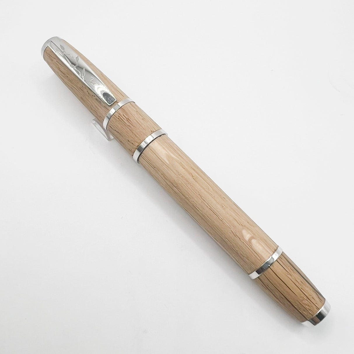 OMAS Krug Limited Edition Oak Wood & Sterling Silver Fountain Pen - Medium 18kt Gold Nib