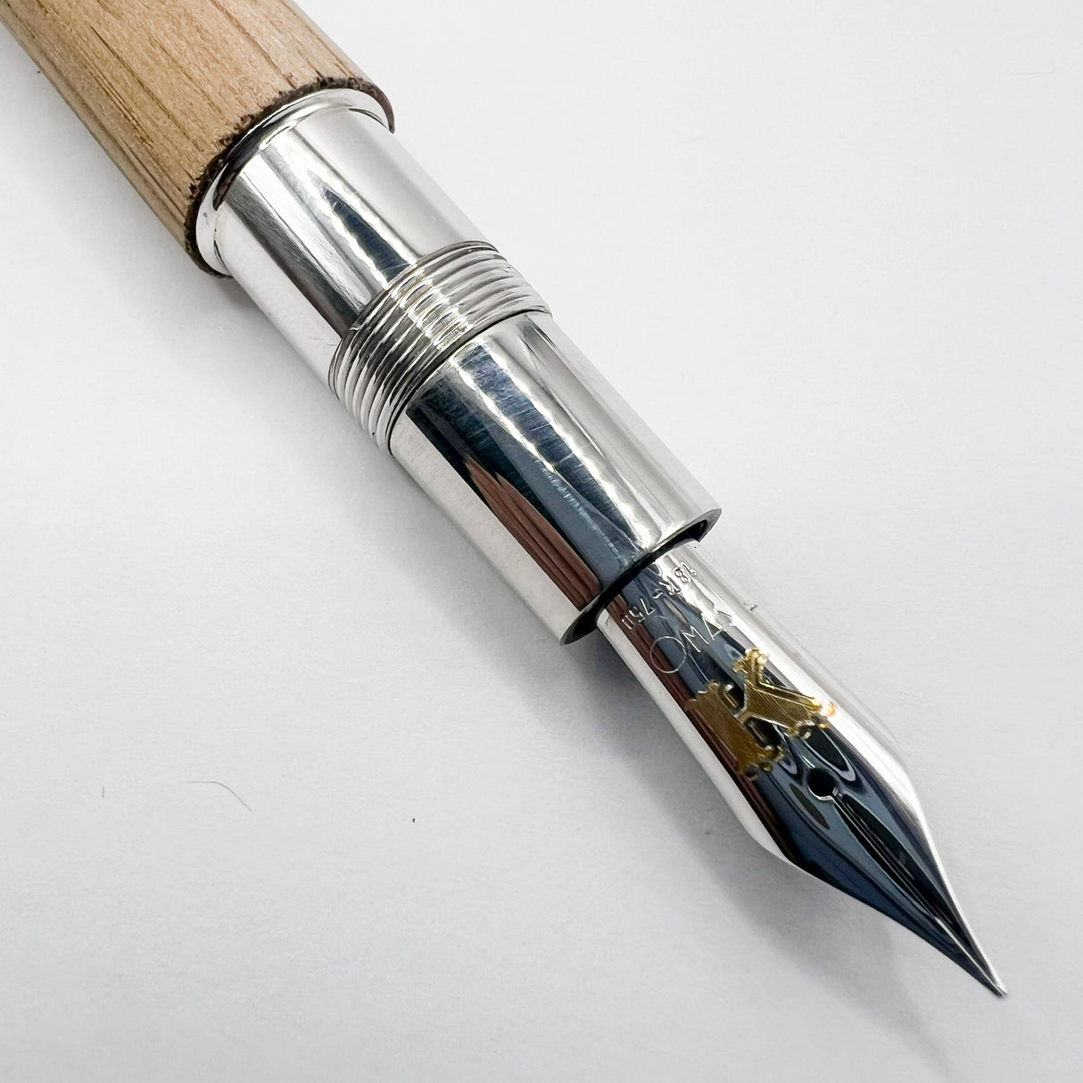 OMAS Krug Limited Edition Oak Wood & Sterling Silver Fountain Pen - Medium 18kt Gold Nib