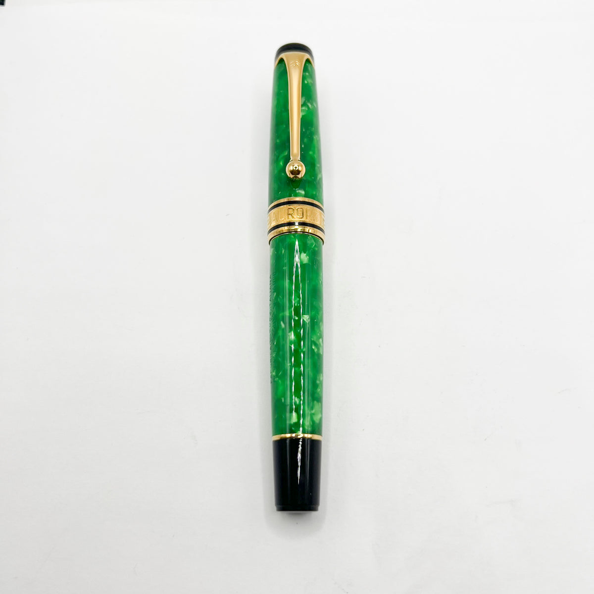 Aurora Optima Primavera Marbled Green Limited Edition Fountain Pen - Extra Fine 18kt Gold Nib