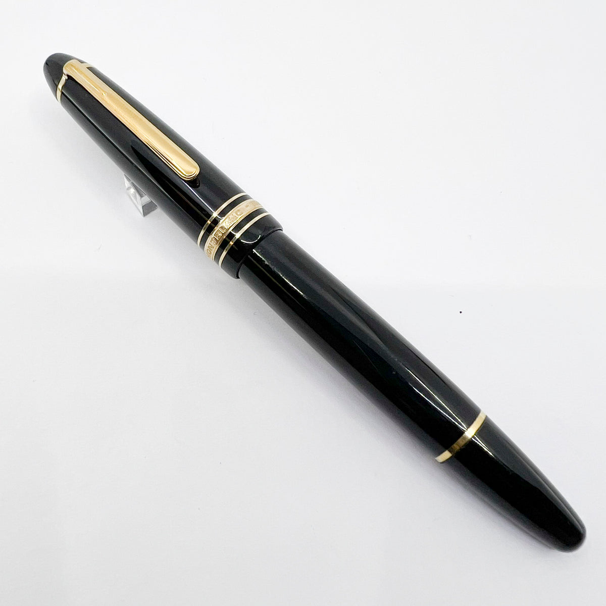 Montblanc Black Meisterstuck #146 LeGrand Fountain Pen - Extra Fine 14kt Gold Nib (Flexes to Broad Width)