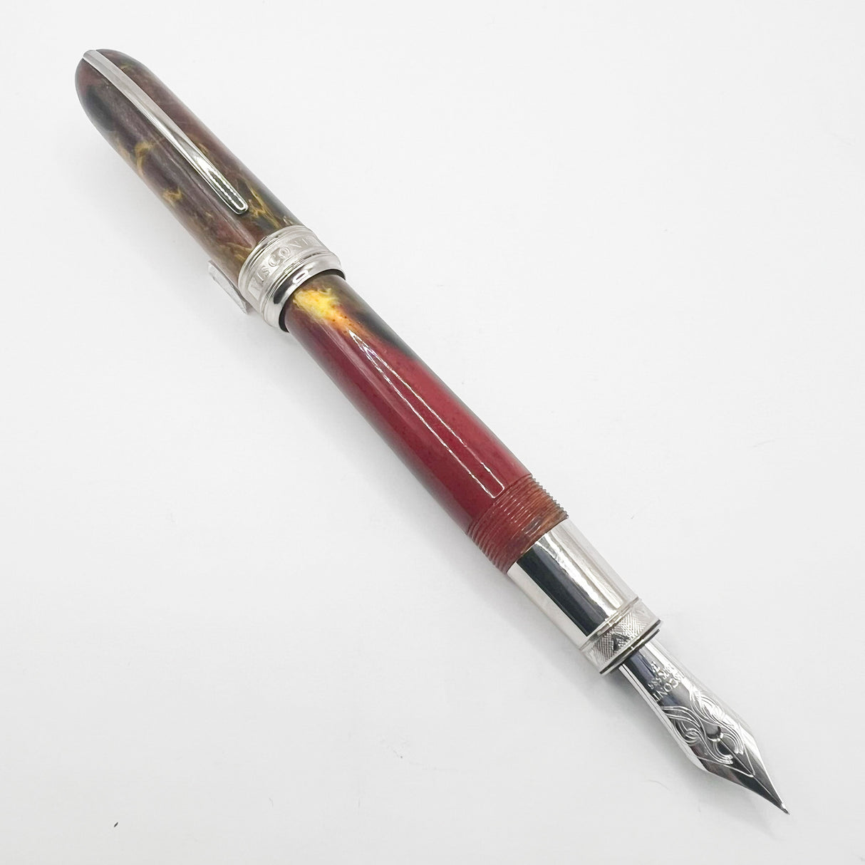 Visconti Van Gogh Maxi Sandal Brown Fountain Pen - Semi-Flex Fine 14kt Gold Nib (Circa 2000)