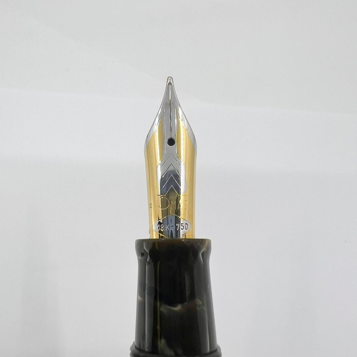 OMAS Paragon Green Saft Celluloid Fountain Pen - Flexible Medium 18kt Gold Nib