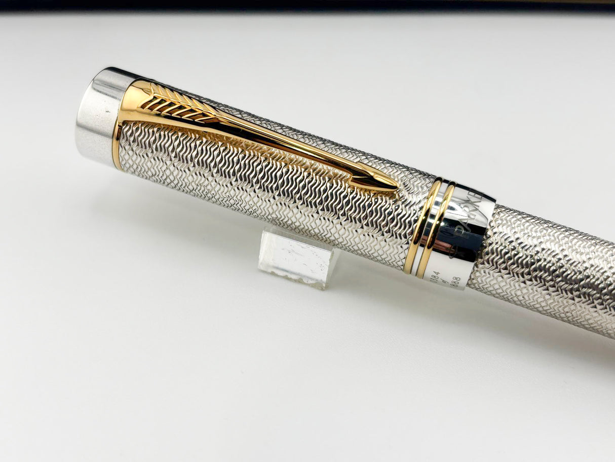 Classic Pen CP5 Parker Duofold Celebration "Vintage Moire" LE #384 of 500 - Medium 18kt Gold Nib (1999 - MINT COMPLETE PACKAGING!)