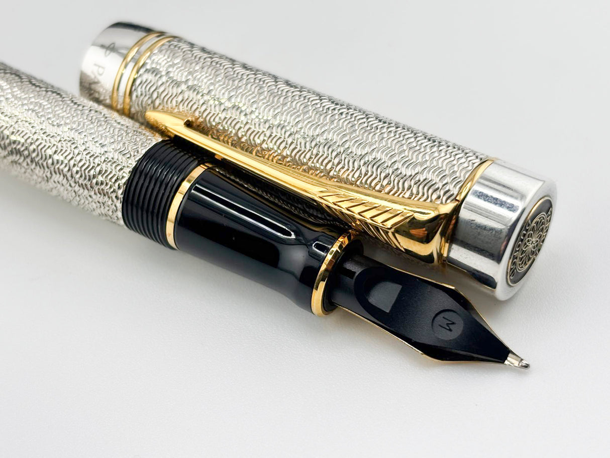 Classic Pen CP5 Parker Duofold Celebration "Vintage Moire" LE #384 of 500 - Medium 18kt Gold Nib (1999 - MINT COMPLETE PACKAGING!)