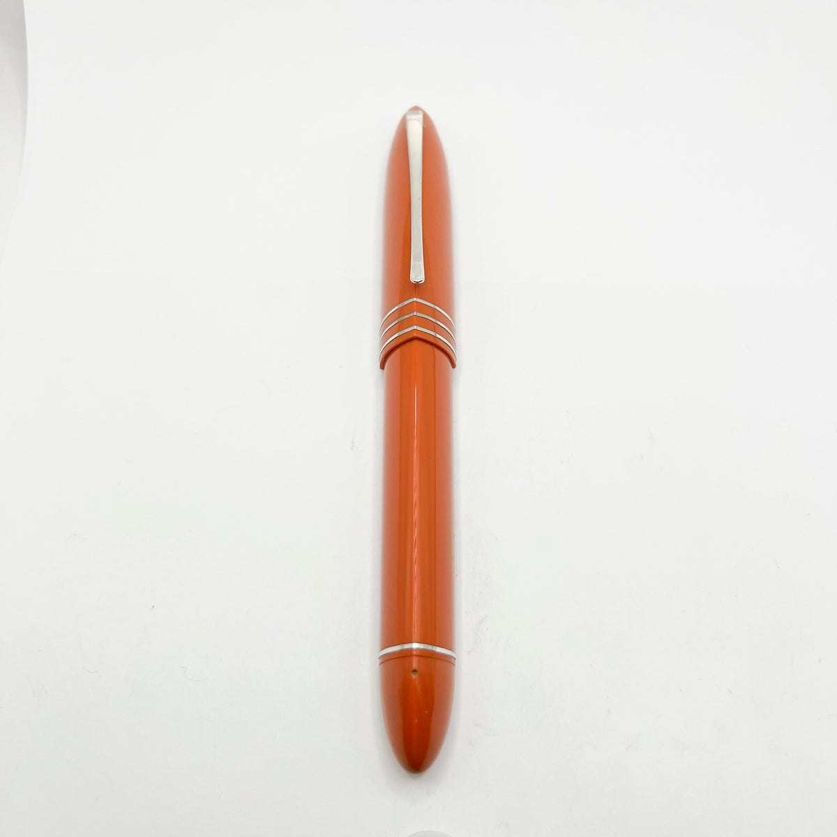 OMAS #360 for Armando Simoni Club Orange Triangulated Fountain Pen (Circa 1999) - Medium 18kt Gold Nib